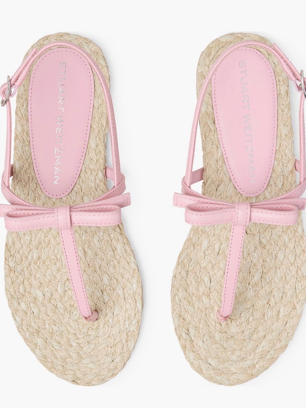 Stuart Weitzman Yellow Bow Espadrille Sandals